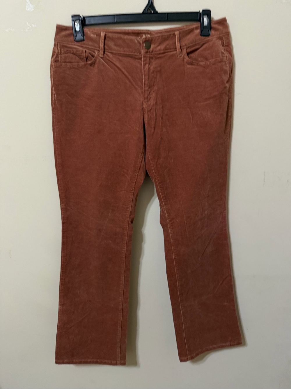 LOFT Rust-Tone velvety Corduroy Boot Cut Jeans 31/12 petite curvy sexy euc